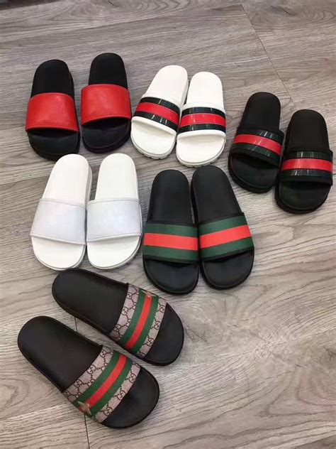 red gucci slides fake|gucci slides are they real.